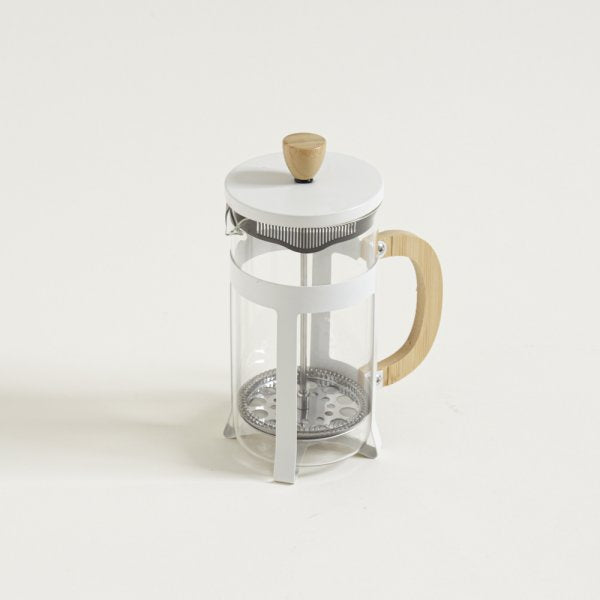 CAFETERA CON EMBOLO CREMA MISHKA