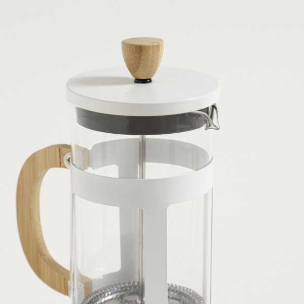 CAFETERA CON EMBOLO CREMA MISHKA