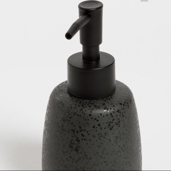 DISPENSER CERÁMICA CONICO REDONDO NEGRO GOTA 15CM CONCEPTO