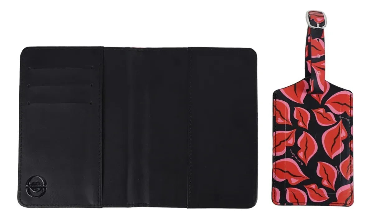 SET PORTADOCUMENTOS + TAG DE VALIJAS OREIRO LOVE