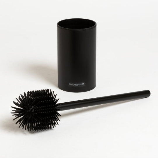 ESCOBILLERO CILINDRO NEGRO LISO ALTO 29CM CONCEPTO
