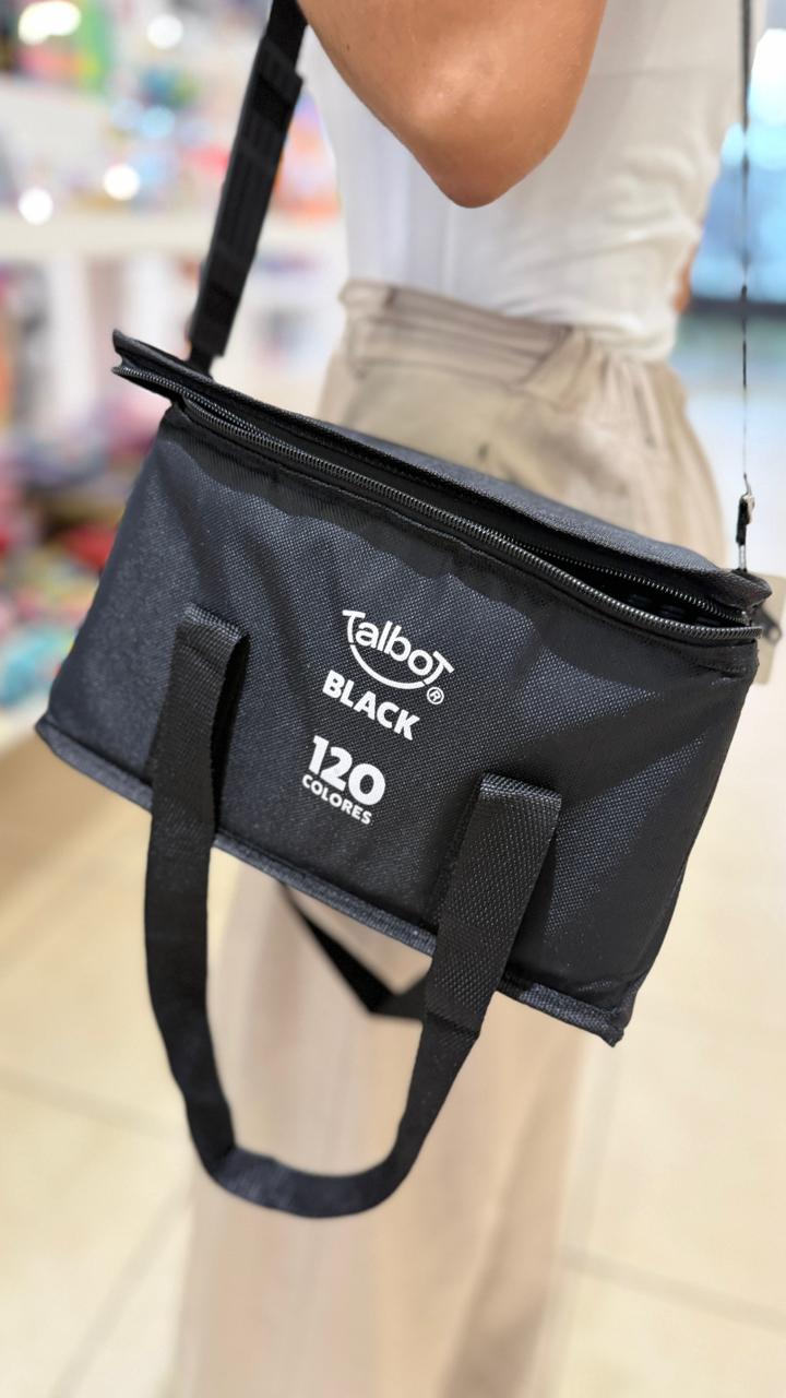 MARCADORES TALBOT BLACK DOBLE PUNTA X 120 COLORES