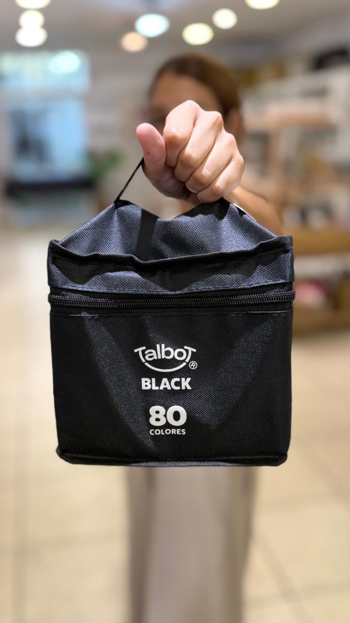 MARCADORES TALBOT BLACK DOBLE PUNTA X 80 COLORES