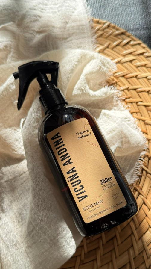 AROMATIZANTE AMBIENTAL Y TEXTIL 350CC BOHEMIA VICUÑA ANDINA