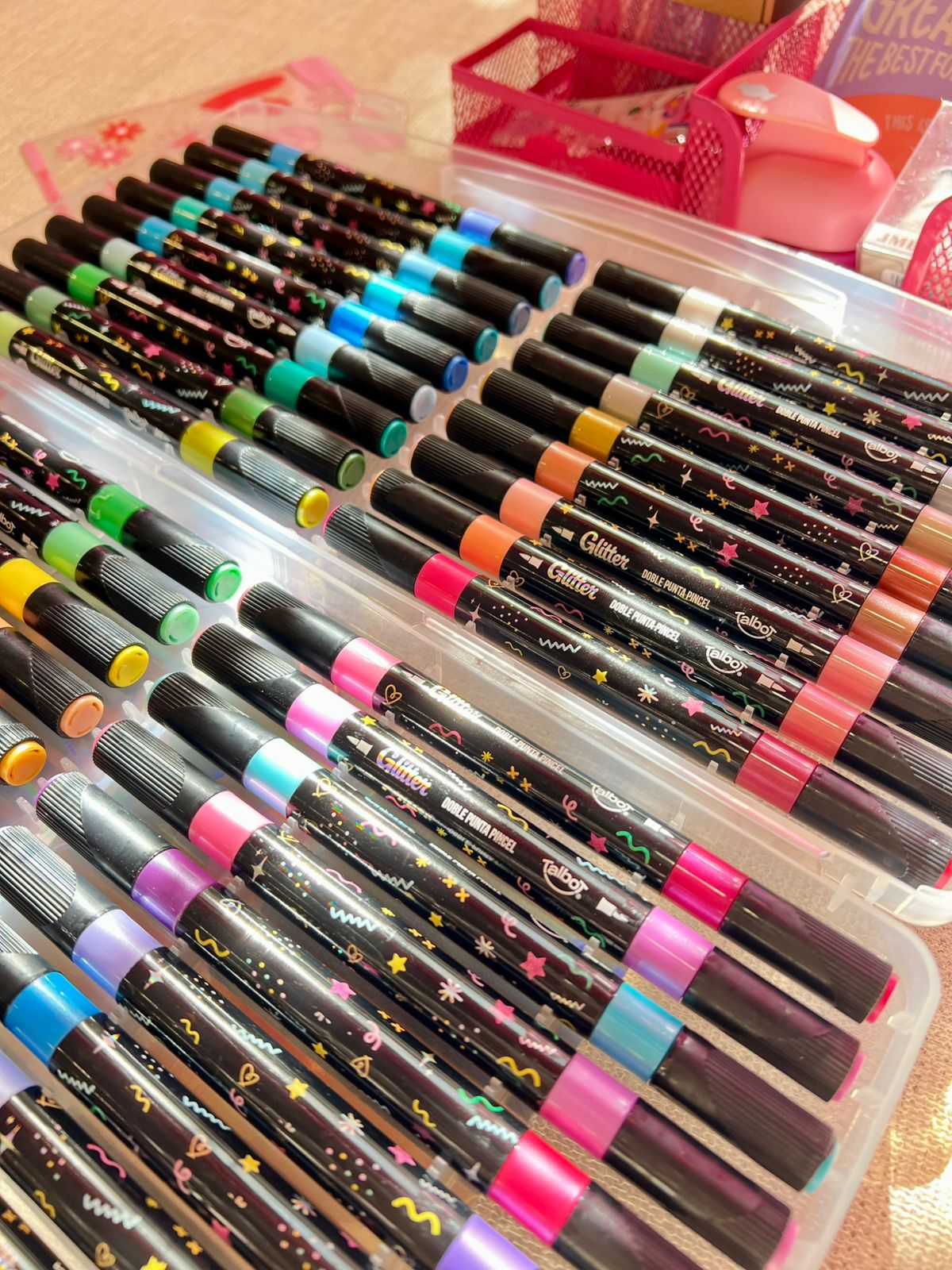 MARCADORES CON GLITTER TALBOT X36