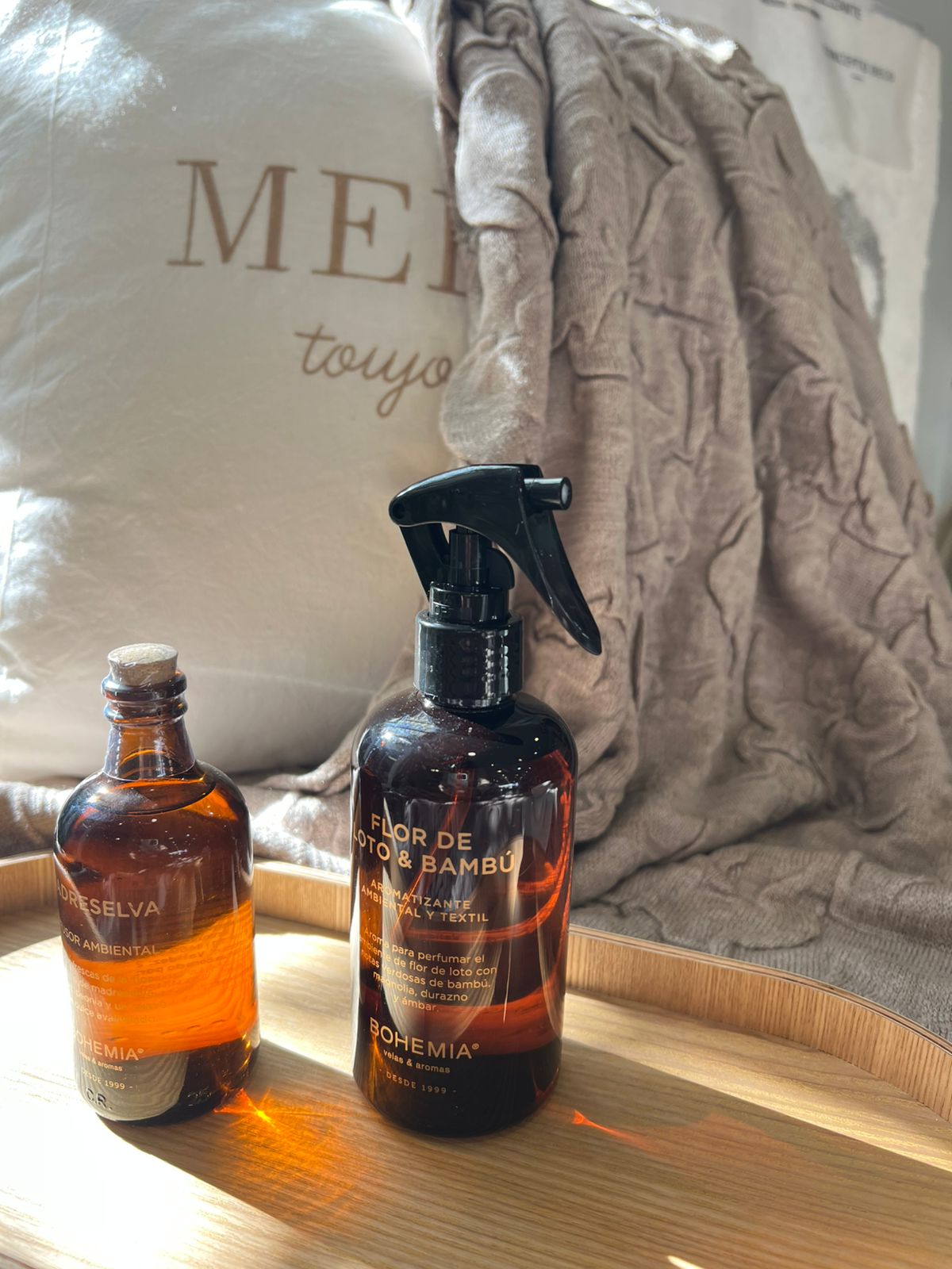 AROMATIZANTE NATURAL 250CC FLOR DE LOTO Y BAMBU