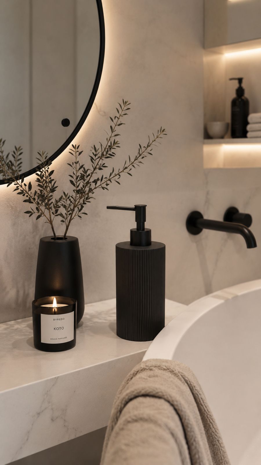 DISPENSER MAREA RESINA NEGRO 19CM CONCEPTO