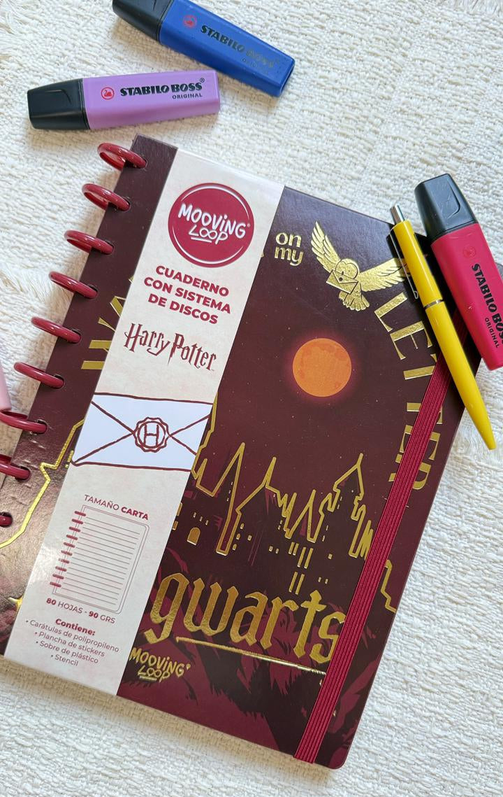 CUADERNO CON DISCOS MOOVING LOOP HARRY POTTER