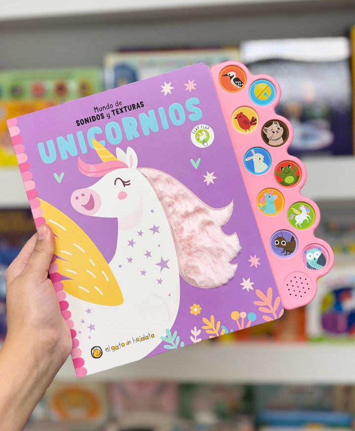 LIBRO UNICORNIOS SONIDOS Y TEXTURAS GUADAL