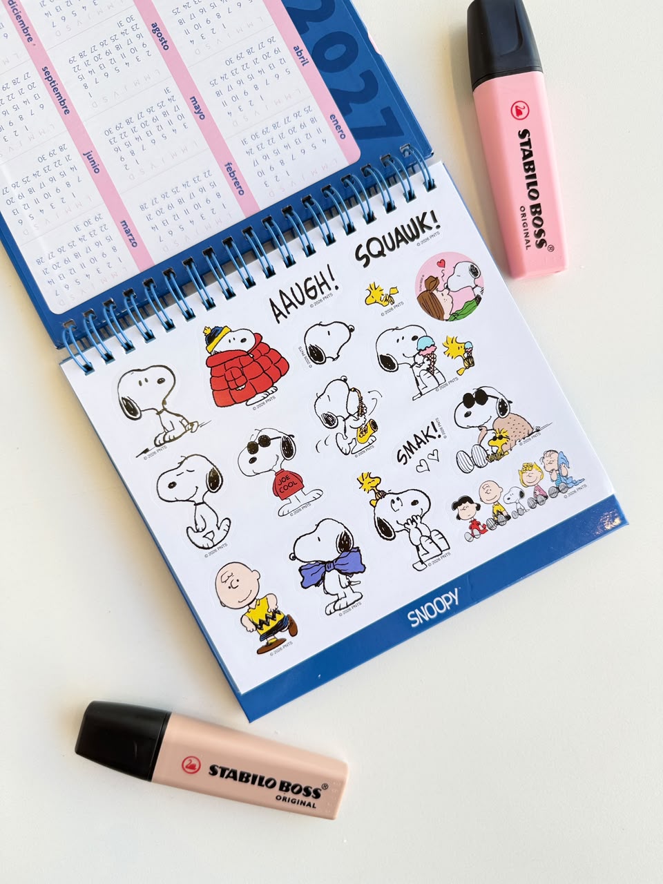 CALENDARIO DE ESCRITORIO 2027 SNOOPY MOOVING