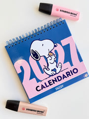 CALENDARIO DE ESCRITORIO 2027 SNOOPY MOOVING